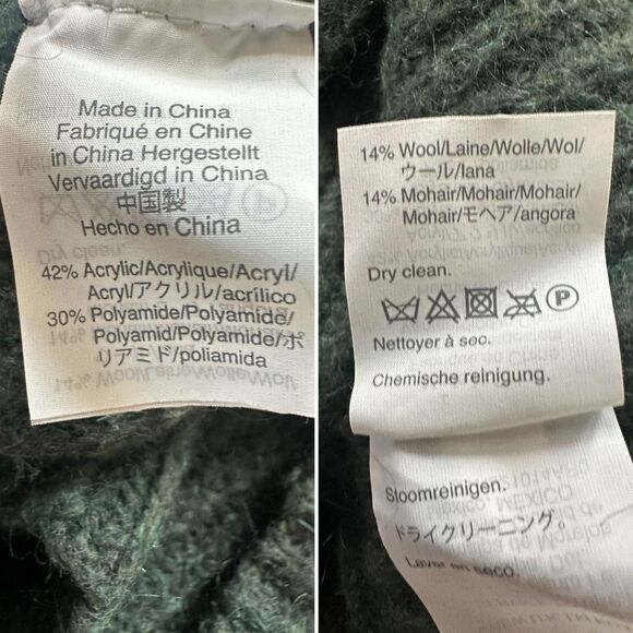 J. Crew Point Sur Mohair Blend Cowl Neck Sweater in Dark Green Size M - Picture 4 of 4